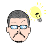 Glasses beard Buzz-cut sticker #11023848