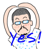 Glasses beard Buzz-cut sticker #11023857