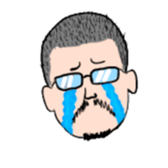 Glasses beard Buzz-cut sticker #11023870