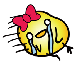 LOVELY RIBBONED CHICK, PIYOYA sticker #11023894