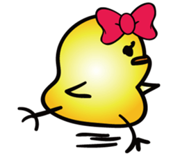 LOVELY RIBBONED CHICK, PIYOYA sticker #11023914