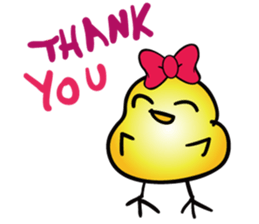 LOVELY RIBBONED CHICK, PIYOYA sticker #11023917