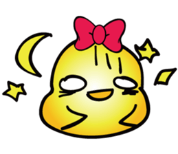 LOVELY RIBBONED CHICK, PIYOYA sticker #11023918