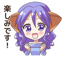 The Sticker of the Girl of a cat ear2 sticker #11024045