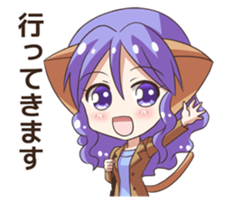 The Sticker of the Girl of a cat ear2 sticker #11024046