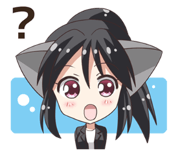 The Sticker of the Girl of a cat ear2 sticker #11024063