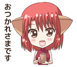 The Sticker of the Girl of a cat ear2 sticker #11024064