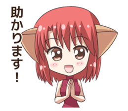 The Sticker of the Girl of a cat ear2 sticker #11024066