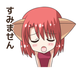 The Sticker of the Girl of a cat ear2 sticker #11024068