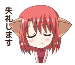 The Sticker of the Girl of a cat ear2 sticker #11024072