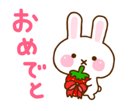 Rabbit Strawberry 9 sticker #11024528