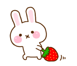 Rabbit Strawberry 9 sticker #11024559
