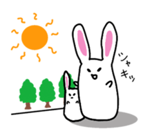 chubby cute rabbit! sticker #11025520
