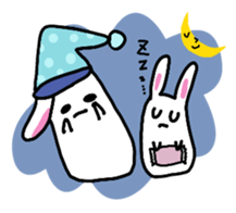 chubby cute rabbit! sticker #11025521