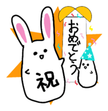 chubby cute rabbit! sticker #11025523