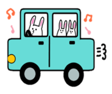 chubby cute rabbit! sticker #11025524