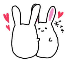 chubby cute rabbit! sticker #11025525