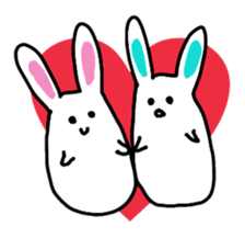 chubby cute rabbit! sticker #11025526