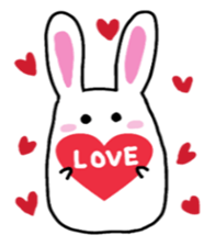 chubby cute rabbit! sticker #11025528