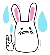 chubby cute rabbit! sticker #11025530