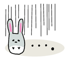 chubby cute rabbit! sticker #11025531