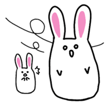 chubby cute rabbit! sticker #11025533