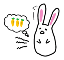 chubby cute rabbit! sticker #11025537