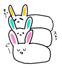 chubby cute rabbit! sticker #11025539