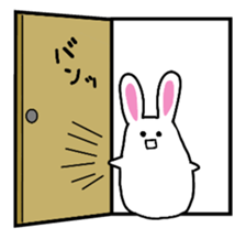 chubby cute rabbit! sticker #11025545