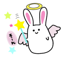 chubby cute rabbit! sticker #11025546