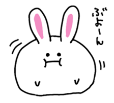 chubby cute rabbit! sticker #11025548