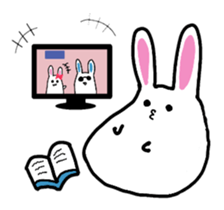 chubby cute rabbit! sticker #11025550
