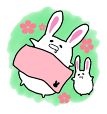 chubby cute rabbit! sticker #11025552