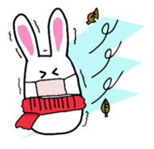 chubby cute rabbit! sticker #11025554