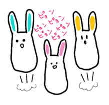 chubby cute rabbit! sticker #11025558
