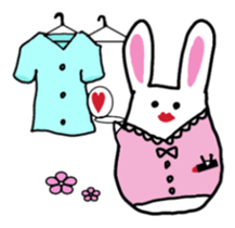 chubby cute rabbit! sticker #11025559