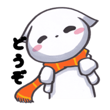 Cute cat of muffler sticker #11025971