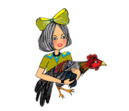 Vivian Fashion in Farm sticker #11026204