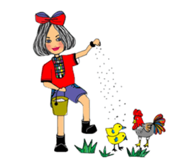 Vivian Fashion in Farm sticker #11026214