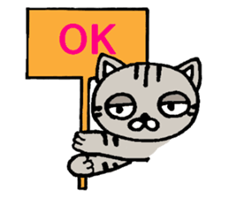 Plain-looking cat Coco sticker #11027560