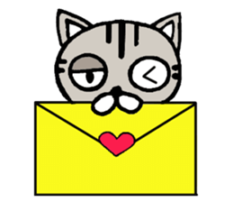 Plain-looking cat Coco sticker #11027568