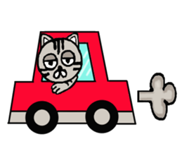 Plain-looking cat Coco sticker #11027570