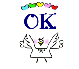 Hat of birds of Heart 1 sticker #11027880