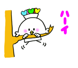 Hat of birds of Heart 1 sticker #11027881