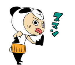 old man of the costume  panda sticker #11029761
