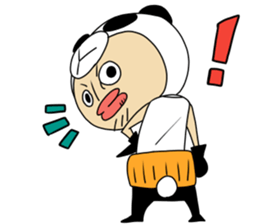 old man of the costume  panda sticker #11029762