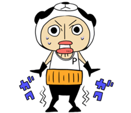 old man of the costume  panda sticker #11029764