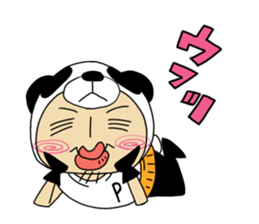 old man of the costume  panda sticker #11029765