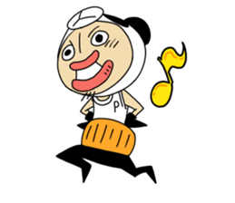 old man of the costume  panda sticker #11029768