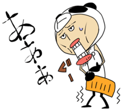 old man of the costume  panda sticker #11029779